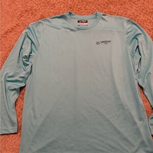 Magellan Outdoors Men's Light Blue Long Sleeve Tee